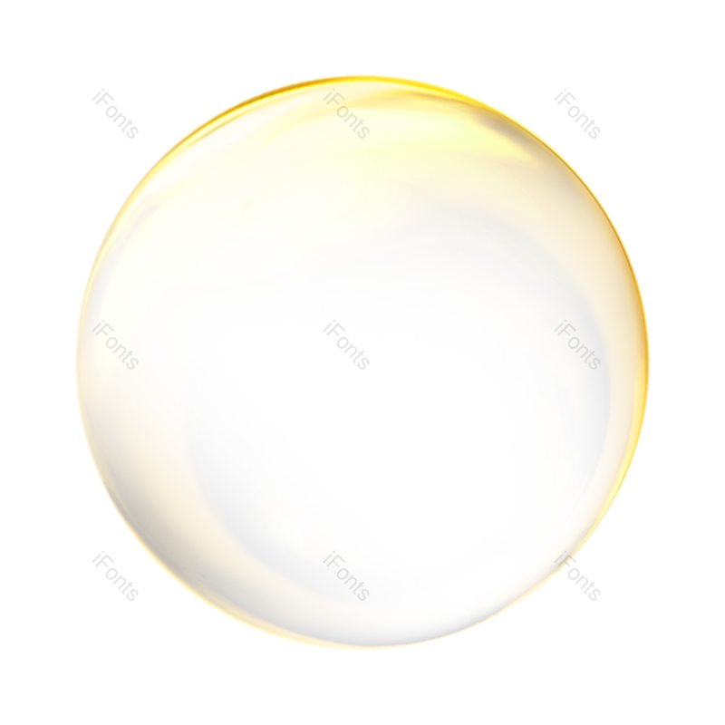 黄色泡泡图片,气泡元素,透明PNG,透明气泡免抠素材